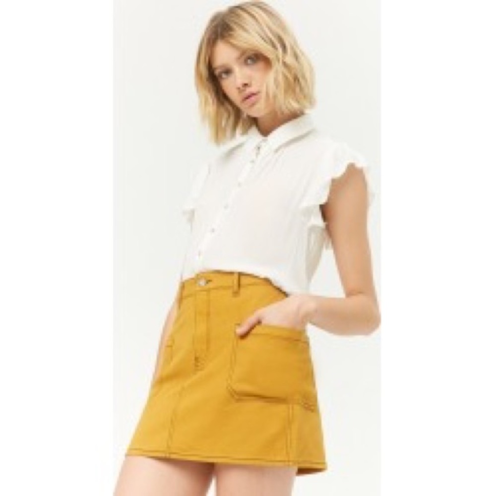 Women’s mustard mini skirt